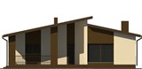 Проект дома D-140. Одноэтажный дом с террасой D-140