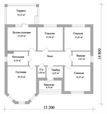Проект дома B-229. Кирпичный дом с террасой B-229