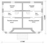 Проект дома F-014. Двухэтажный дом на 2 семьи F-014