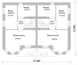 Проект дома F-014. Двухэтажный дом на 2 семьи F-014