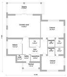 Проект дома C-054. Одноэтажный дом 200 м2 C-054
