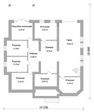 Проект дома F-015. Одноэтажный дом с цокольным этажом F-015