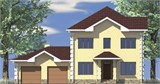 Проект дома D-137. Дом 2 этажа с гаражом D-137