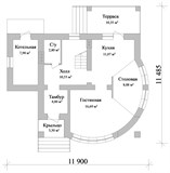 Проект дома B-101. Дом 150 кв с мансардой B-101