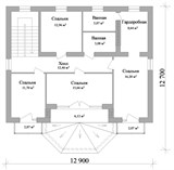 Проект дома D-132. Дом из блоков двухэтажный D-132