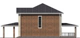 Проект дома D-134. Дом с навесом для машины D-134