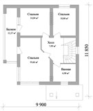 Проект дома C-055. Дом 200 кв м двухэтажный С-055