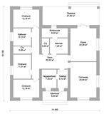 Проект дома C-045. Дом с 3 спальнями C-045