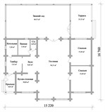 Проект дома D-130. Деревянный дом D-130