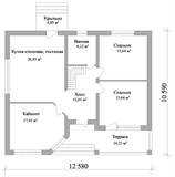 Проект дома B-061. Современный одноэтажный дом B-061