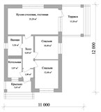 Проект дома A-102. Одноэтажный дом до 100 м2 A-102