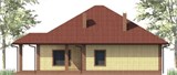 Проект дома D-128. Одноэтажный дом с баней D-128