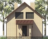 Проект дома C-043. Узкий дом с мансардой C-043