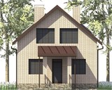 Проект дома C-043. Узкий дом с мансардой C-043