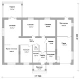 Проект дома C-042. Простой дом с гаражом C-042