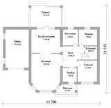 Проект дома D-129. Дом с эркером и террасой двухэтажный D-129