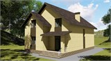 Проект дома C-039. Простой кирпичный дом C-039