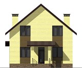 Проект дома C-039. Простой кирпичный дом C-039