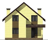 Проект дома C-039. Простой кирпичный дом C-039