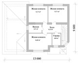 Проект дома C-037. Дом 4 спальни, гараж C-037
