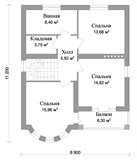 Проект дома B-055. Двухэтажный дом 150 м B-055