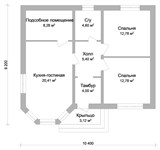 Проект дома A-096. Дом до 100 м2 из кирпича A-096