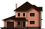Проект дома D-026. Двухэтажный дом с гаражом D-026