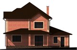 Проект дома D-026. Двухэтажный дом с гаражом D-026