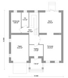 Проект дома D-024. Дом из кирпича с гаражом D-024