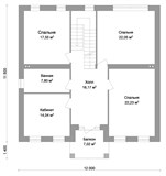 Проект дома D-024. Дом из кирпича с гаражом D-024