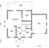 Проект дома D-021. Дом с мансардой и гаражом D-021