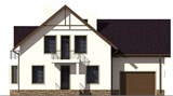 Проект дома D-021. Дом с мансардой и гаражом D-021