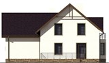 Проект дома D-021. Дом с мансардой и гаражом D-021