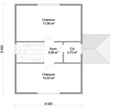 Проект дома A-091. Дом каркасный двухэтажный A-091