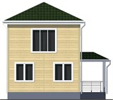 Проект дома A-091. Дом каркасный двухэтажный A-091