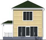 Проект дома A-091. Дом каркасный двухэтажный A-091