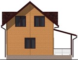 Проект дома B-025. Дом с мансардой и террасой B-025