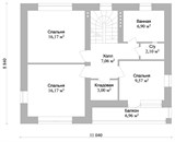Проект дома C-023. Кирпичный дом с балконом C-023