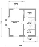 Проект дома A-021. Красивый дом с мансардой A-021