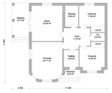 Проект дома B-021. Дом с эркером и террасой B-021