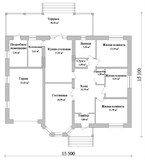 Проект дома C-019. Кирпичный дом с эркером C-019