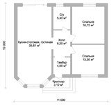 Проект дома A-008. Дом с эркером 100 кв A-008