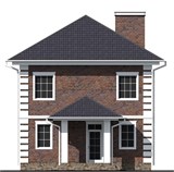 Проект дома C-017. Узкий дом C-017