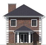 Проект дома C-017. Узкий дом C-017