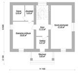 Проект дома B-047. Дом с мансардой и сауной B-047