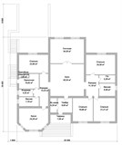Проект дома F-007. Дом с цокольным этажом и террасой F-007