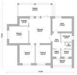 Проект дома B-045. Недорогой одноэтажный дом B-045