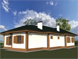Проект дома B-043. Дом из блоков одноэтажный B-043