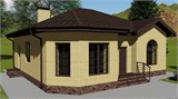 Проект дома A-006. Красивый дом 100 кв м A-006