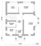 Проект дома B-044. Дом из керамзитобетонных блоков B-044